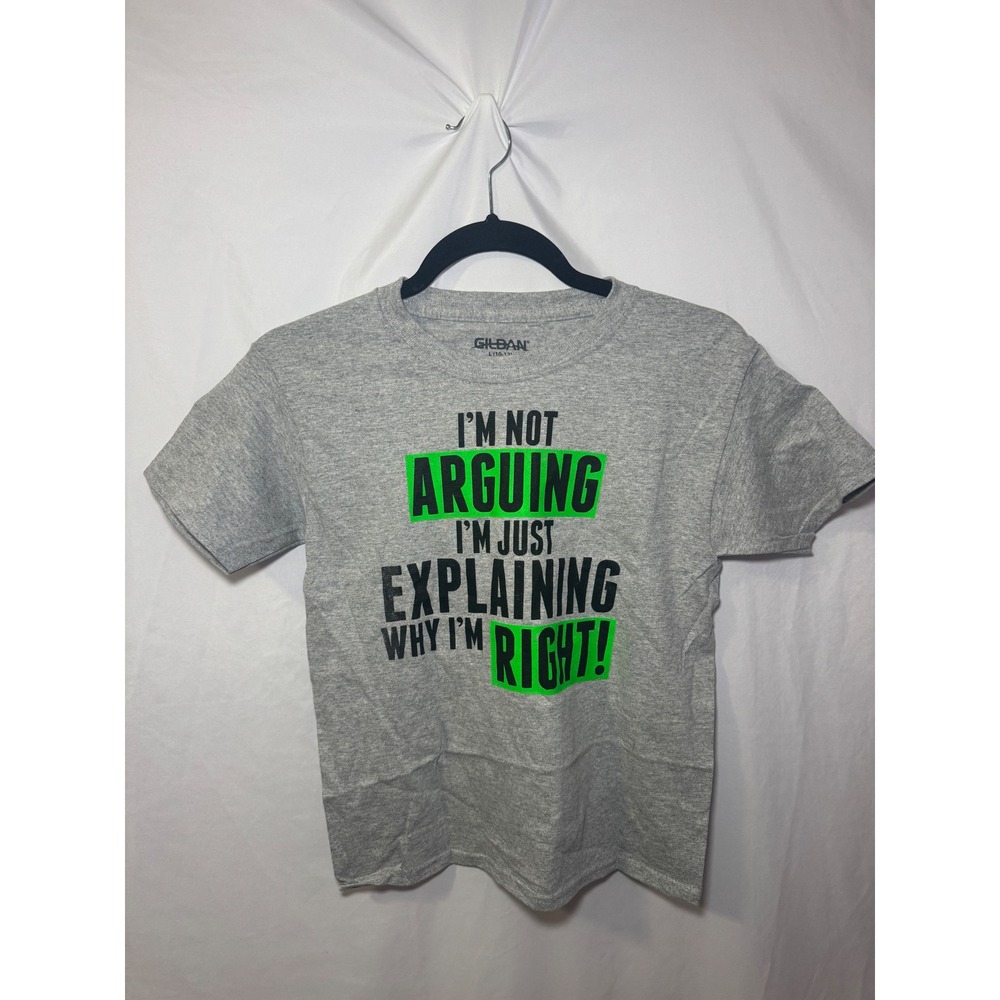 Funny Slogan Graphic Tee Youth L / Womens XS S Gray Sarcastic Meme Humor